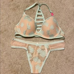 Victoria’s Secret pink bra and panty set